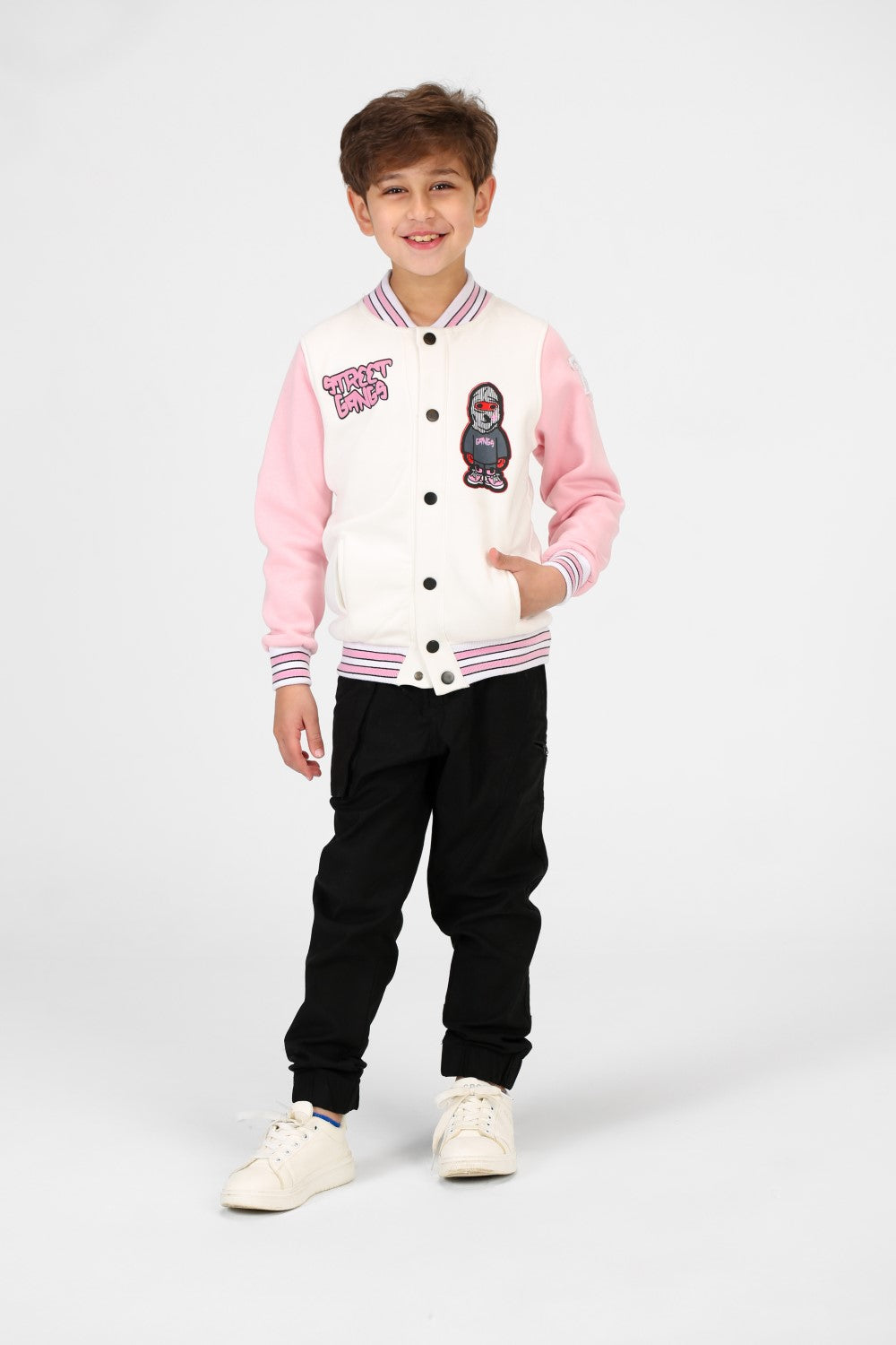 سويت شيرت بيسبول مطبوع بأكمام طويلة للأولاد