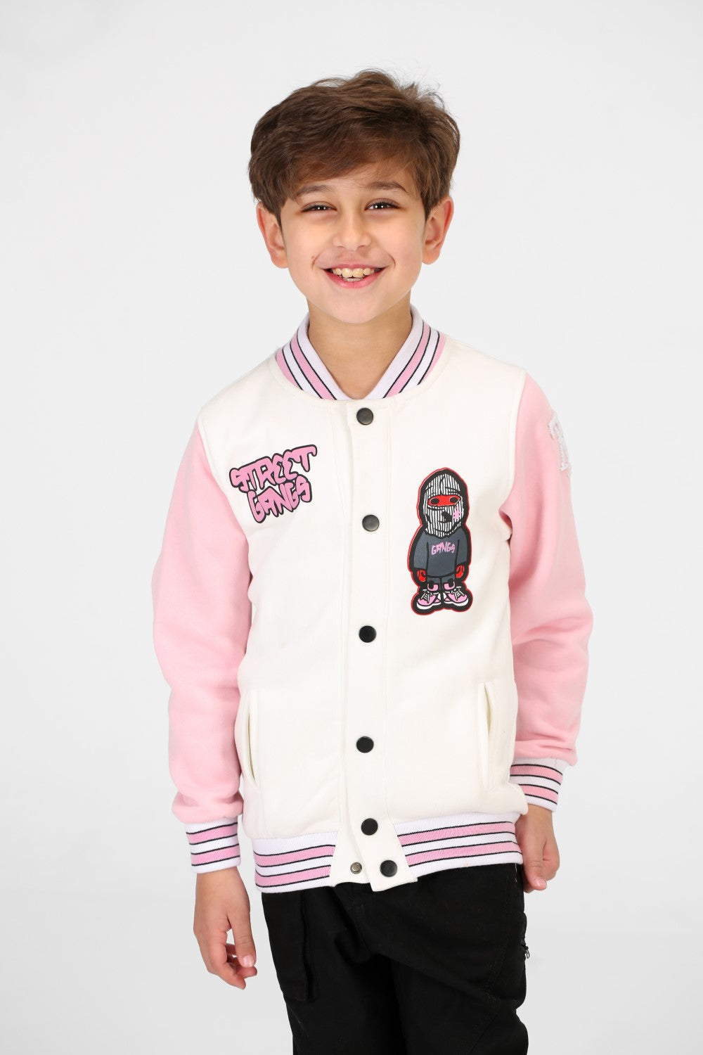 سويت شيرت بيسبول مطبوع بأكمام طويلة للأولاد