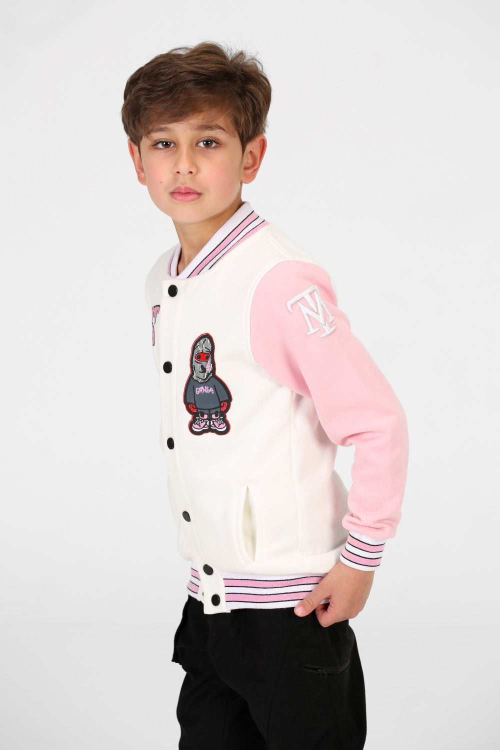 سويت شيرت بيسبول مطبوع بأكمام طويلة للأولاد