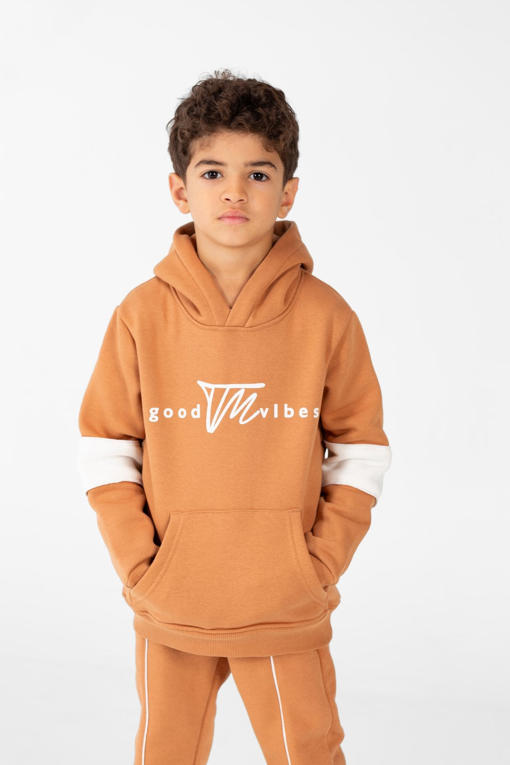 Boy's Melton Hoodie and Sweatpants Training suit