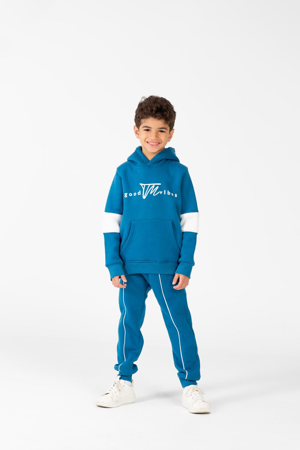 Boy's Melton Hoodie and Sweatpants Training suit