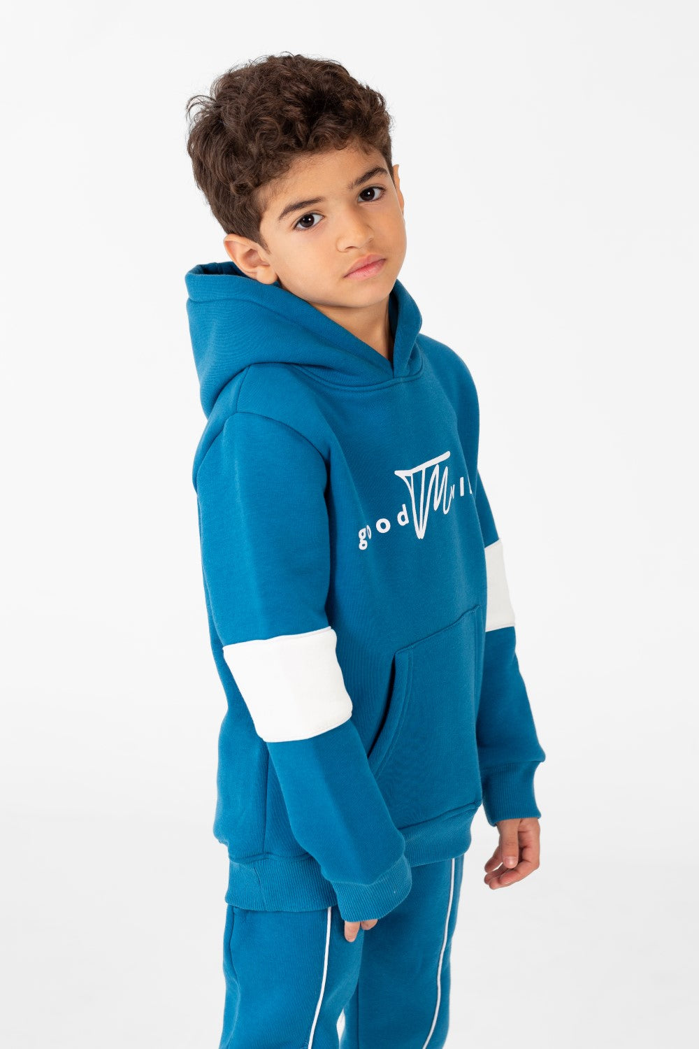 Boy's Melton Hoodie and Sweatpants Training suit