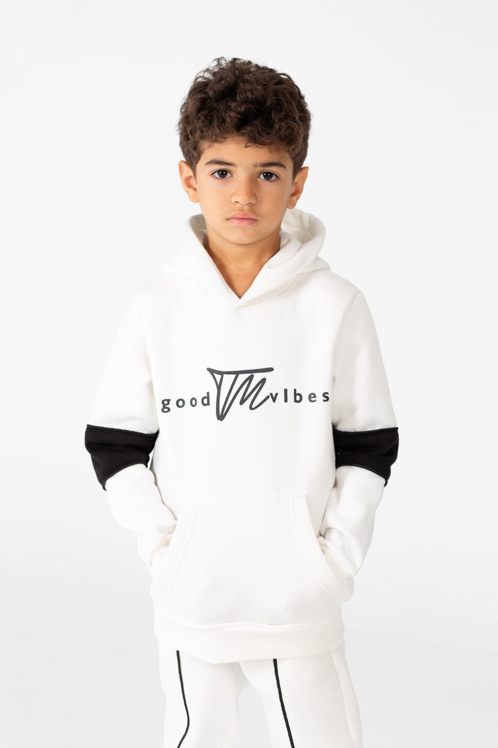 Boy's Melton Hoodie and Sweatpants Training suit