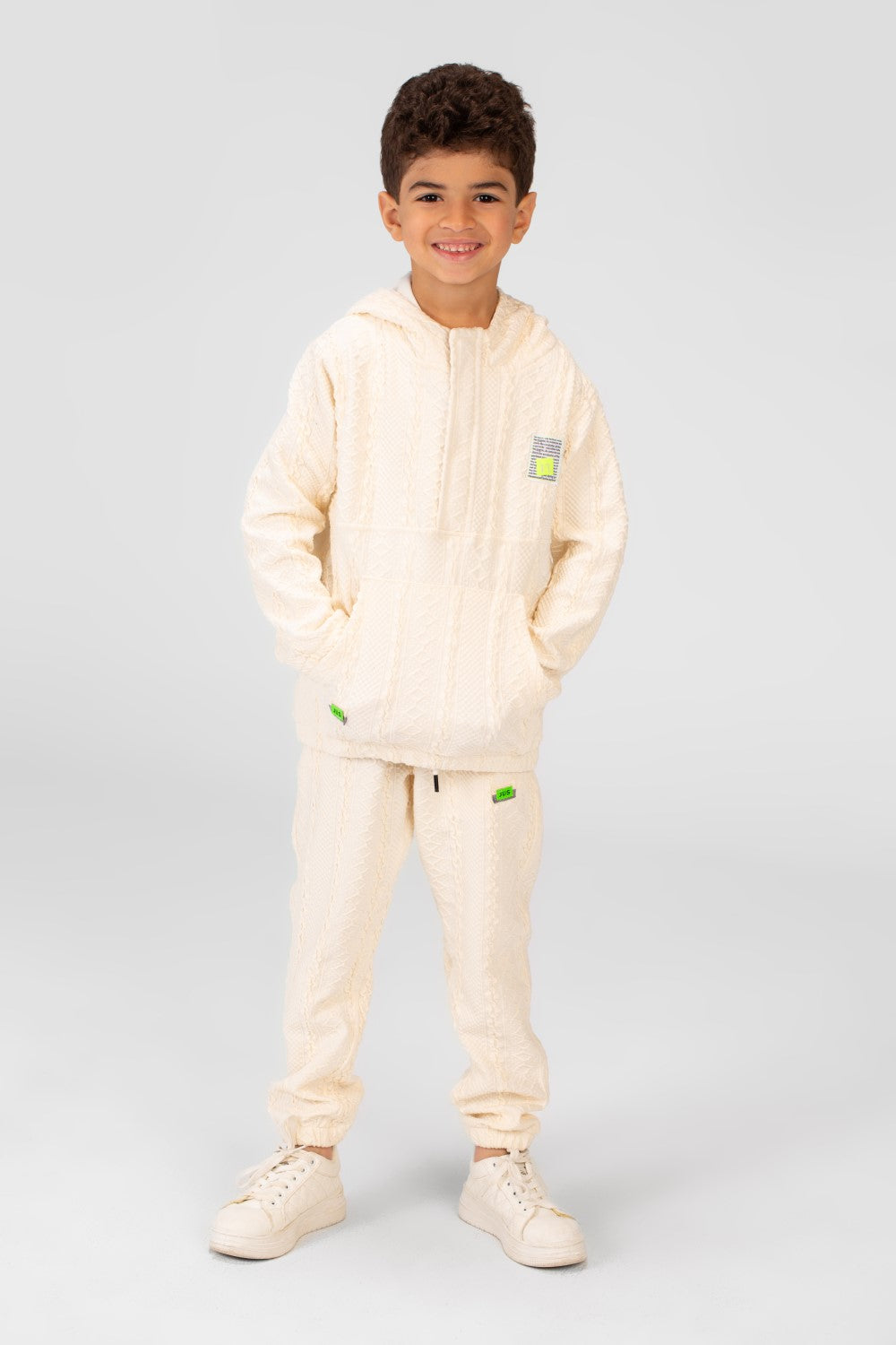 Boy's Tomato Two Pieces Hoodie And Sweatpants Training Suit