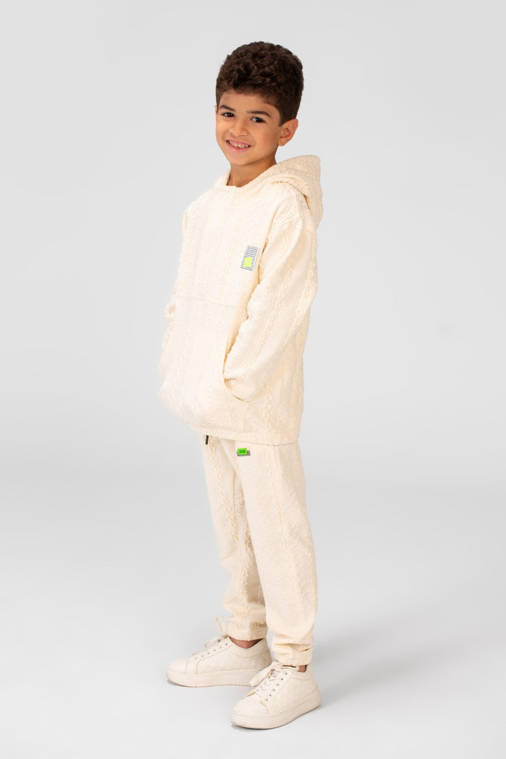 Boy's Tomato Two Pieces Hoodie And Sweatpants Training Suit