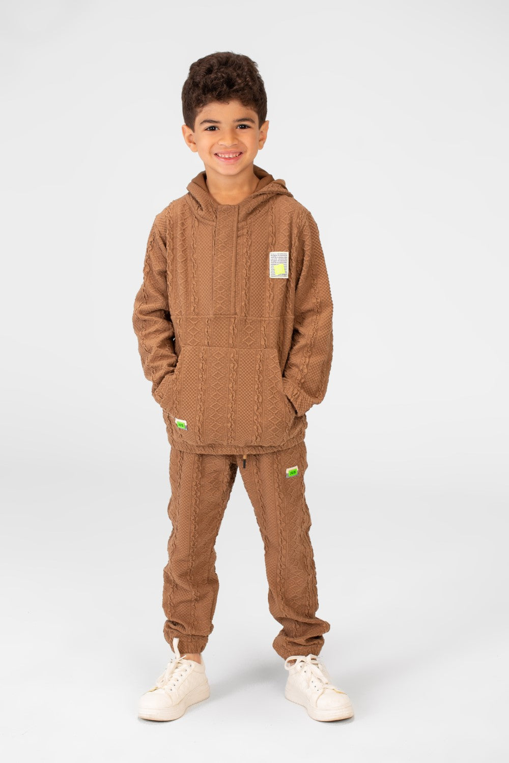 Boy's Tomato Two Pieces Hoodie And Sweatpants Training Suit