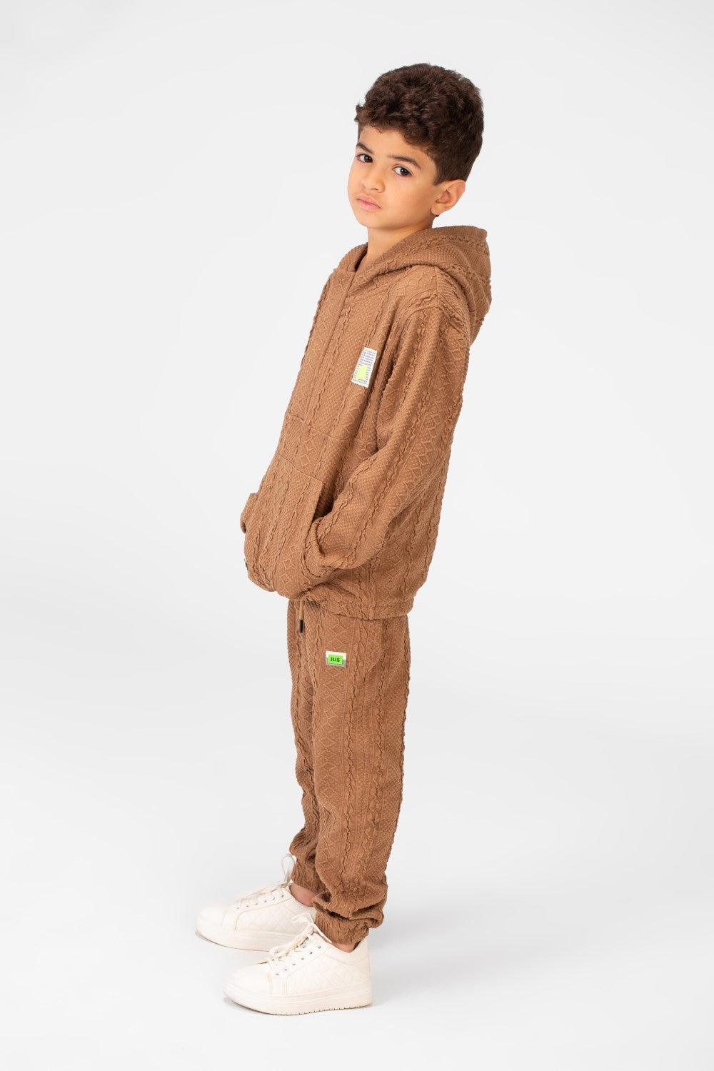 Boy's Tomato Two Pieces Hoodie And Sweatpants Training Suit