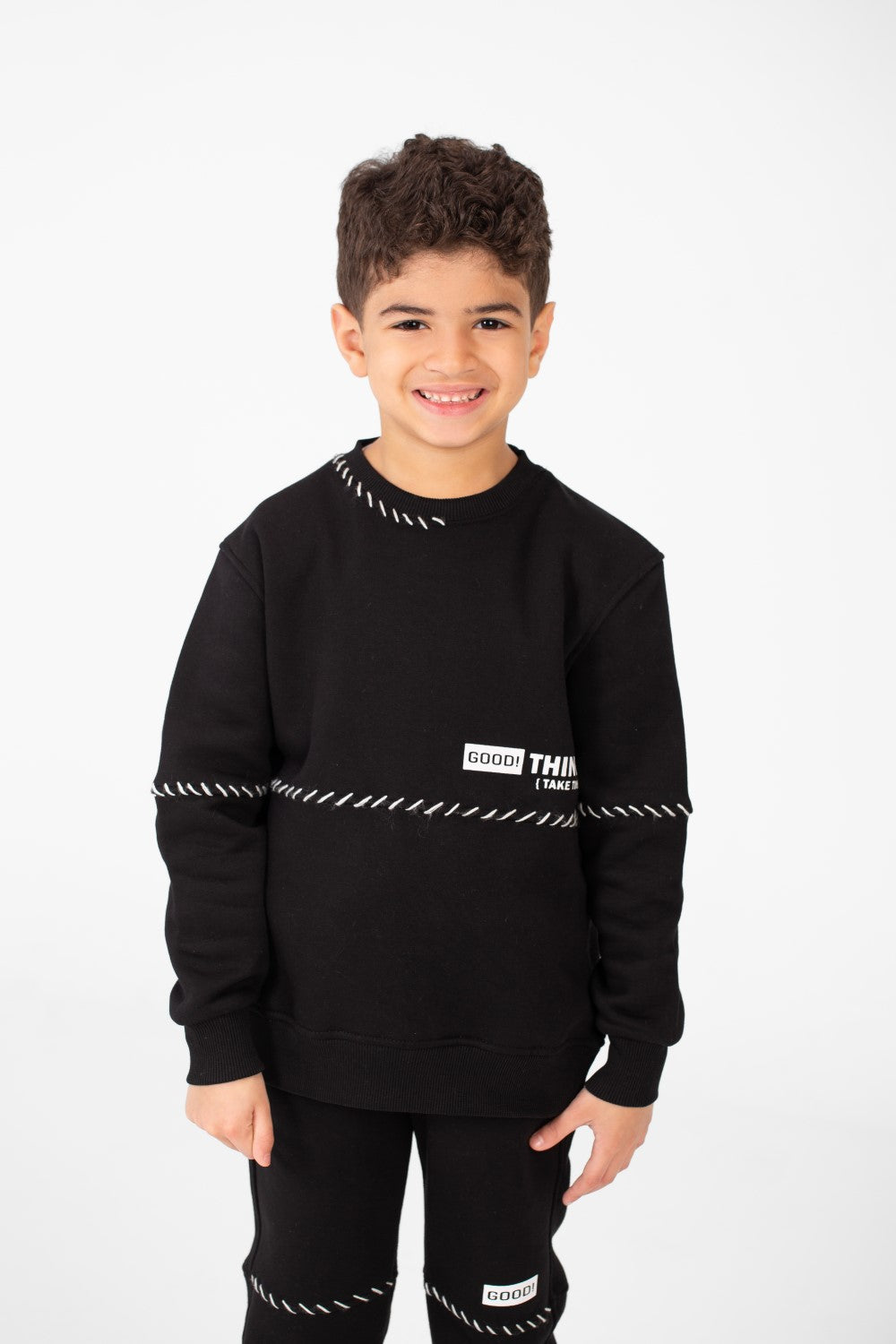 Boy's Melton Printed Training Suit With A Unique Cut