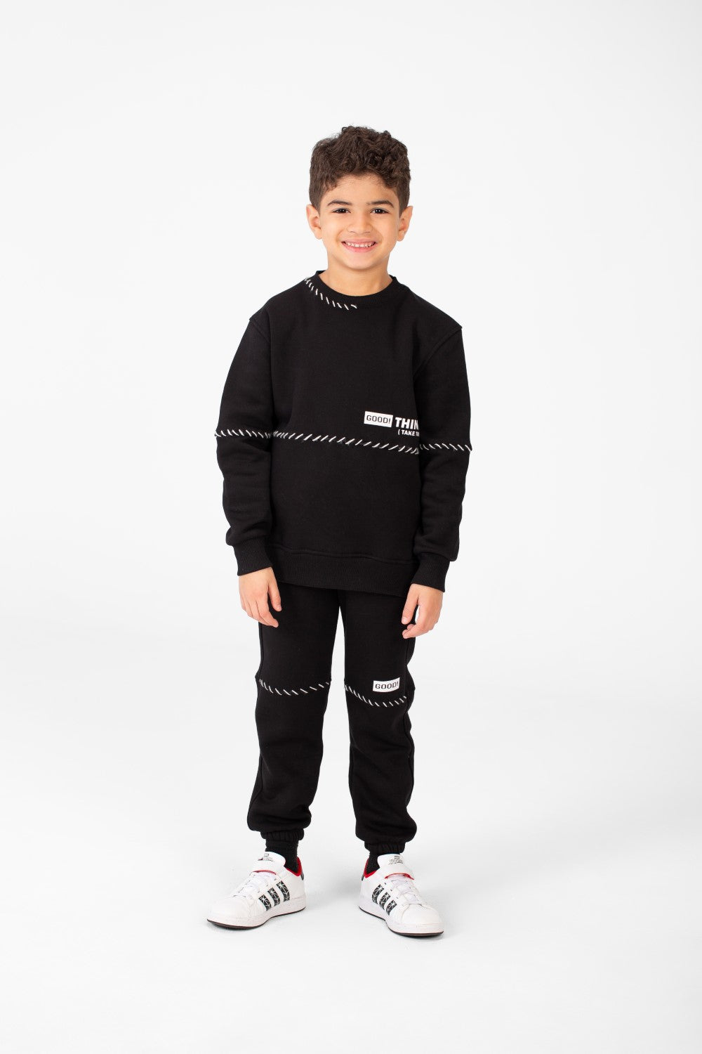 Boy's Melton Printed Training Suit With A Unique Cut