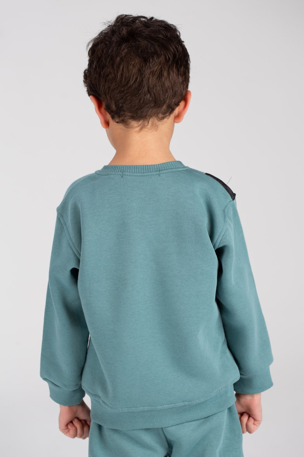 Boy's Padded Printed Made Of Soft Melton Front Pocket Pants Training Suit