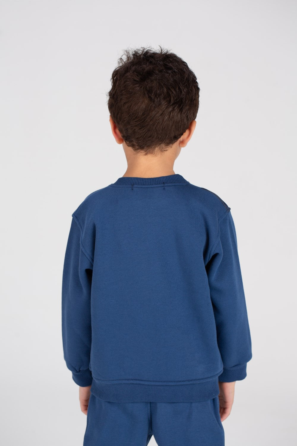 Boy's Padded Printed Made Of Soft Melton Front Pocket Pants Training Suit