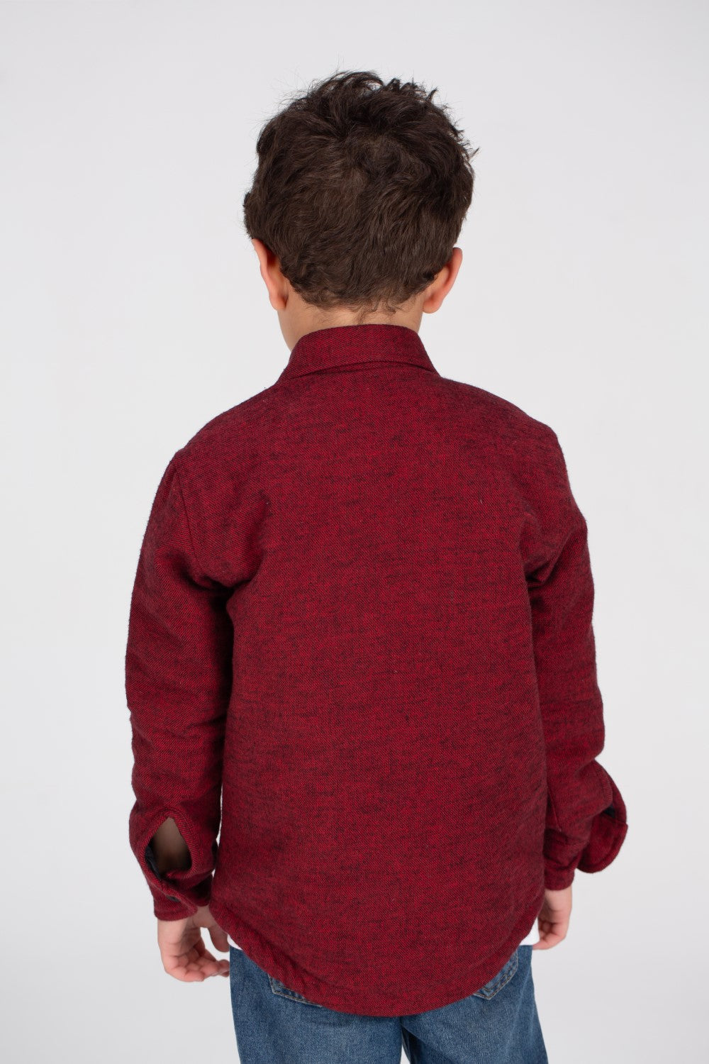 Boy's Regular Fit Soft Wool Front Pockets Shirt