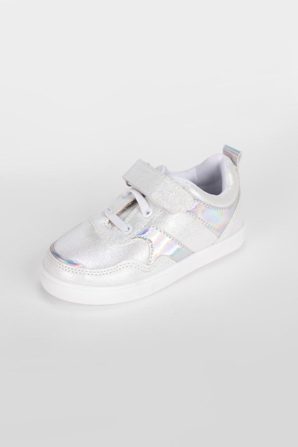 Girl's Flat Sole Faux Leather Multi Color Sneaker