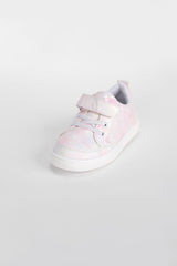Girl's Flat Sole Faux Leather Multi Color Sneaker