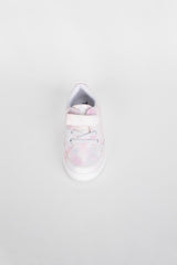 Girl's Flat Sole Faux Leather Multi Color Sneaker