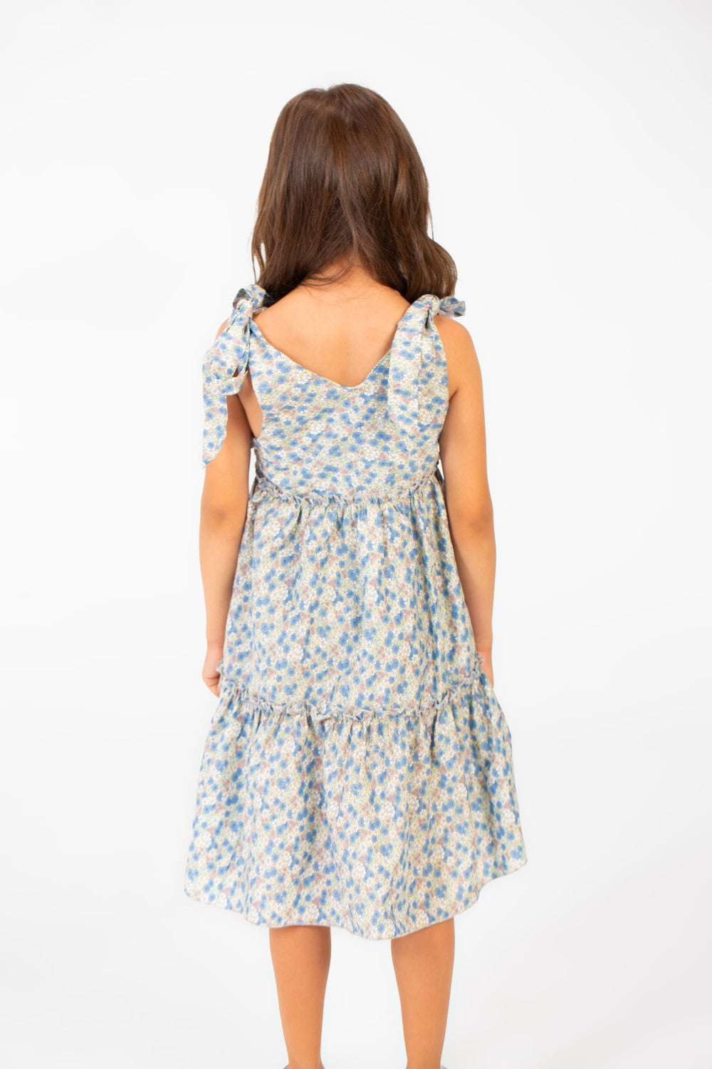 Girl's Casual Layered Cut Dress With Full Floral Print In High Quality Material