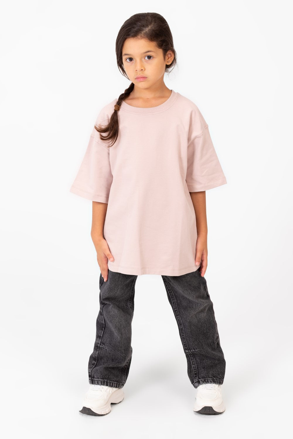 تي شيرت صيفي للبنات من ميلتون لايكرا برقبة دائرية وأكمام قصيرة مع طباعة نصية في الخلف
