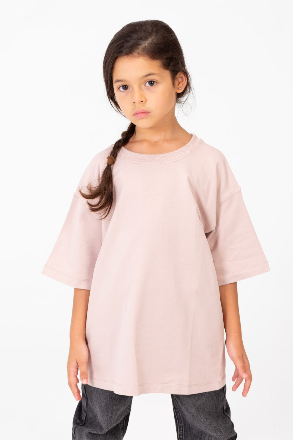 تي شيرت صيفي للبنات من ميلتون لايكرا برقبة دائرية وأكمام قصيرة مع طباعة نصية في الخلف