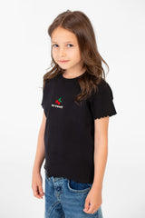 تي شيرت صيفي مريح للبنات بأكمام نصفية ورقبة دائرية وتصميم عصري