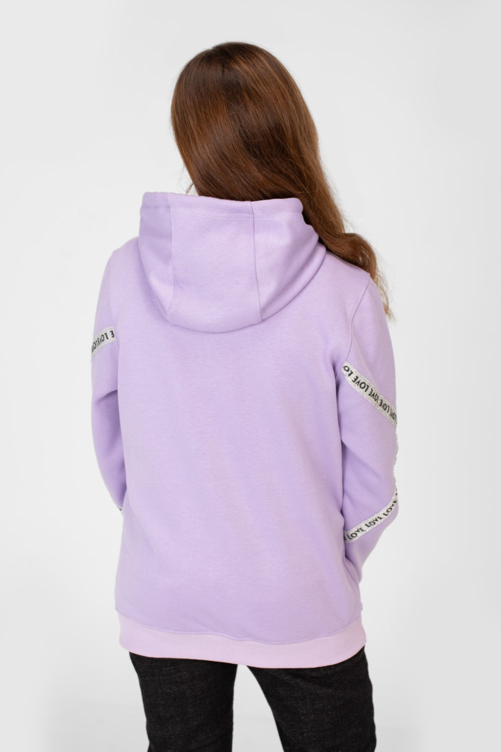 Girl's Printed Hood Sweatshirt With Long Sleeves